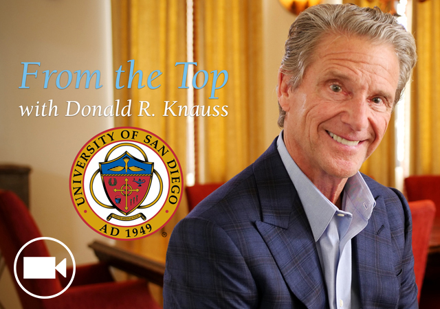 Board of Trustees Chairman Donald R. Knauss speaks on From the Top