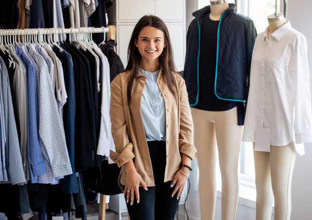 Kylie Rios '22 received an internship with the Boston-based fashion brand Ministry of Supply.