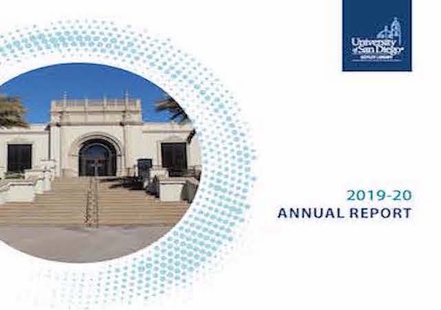 2019-2020 Annual Report cover-photo of Copley Library
