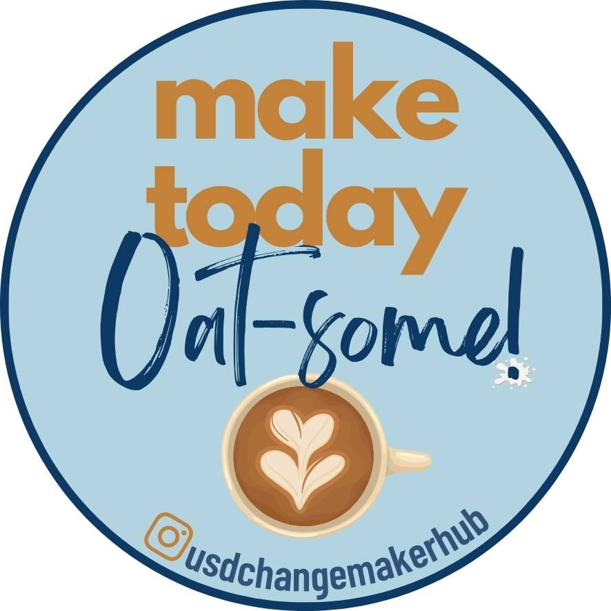 make today Oat'some sticker with coffee mug