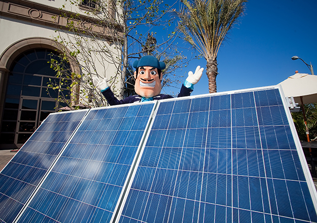 Diego Torero with Solar Panels