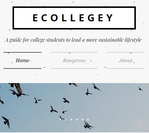 A screenshot of the blog homepage.