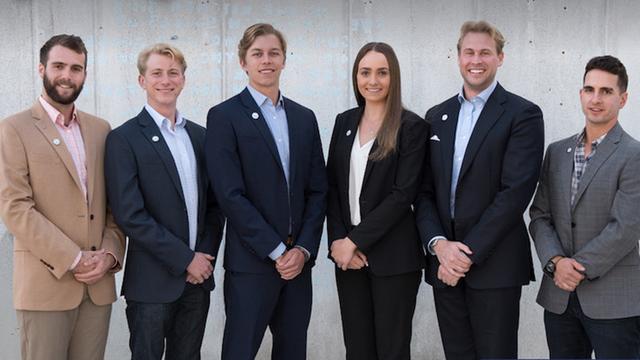 2019 USD School of Business NAIOP Team pictured below (from left to right) Alex Baracchini ‘19, Alex Spangler ’19, Zachary Burns ’19, Claire Hunn ’20, Ryan Todd ‘19, Mitch DiLorenzo ‘19