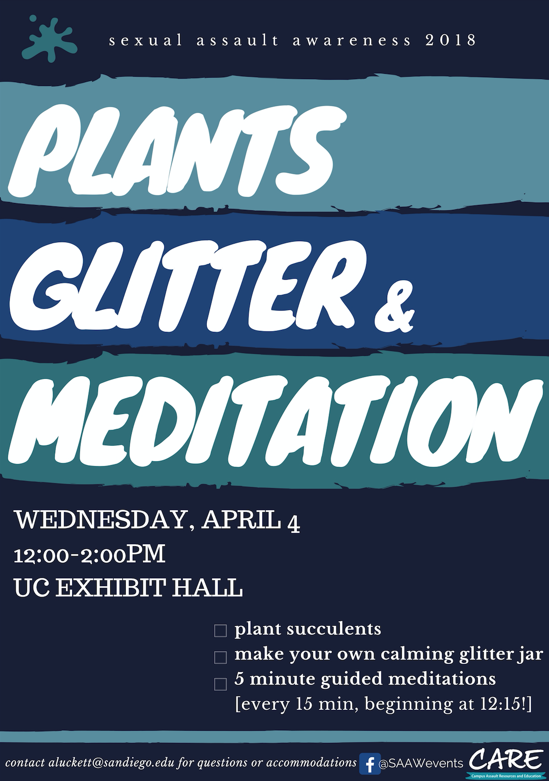 Plants, Glitter & Meditation Flyer