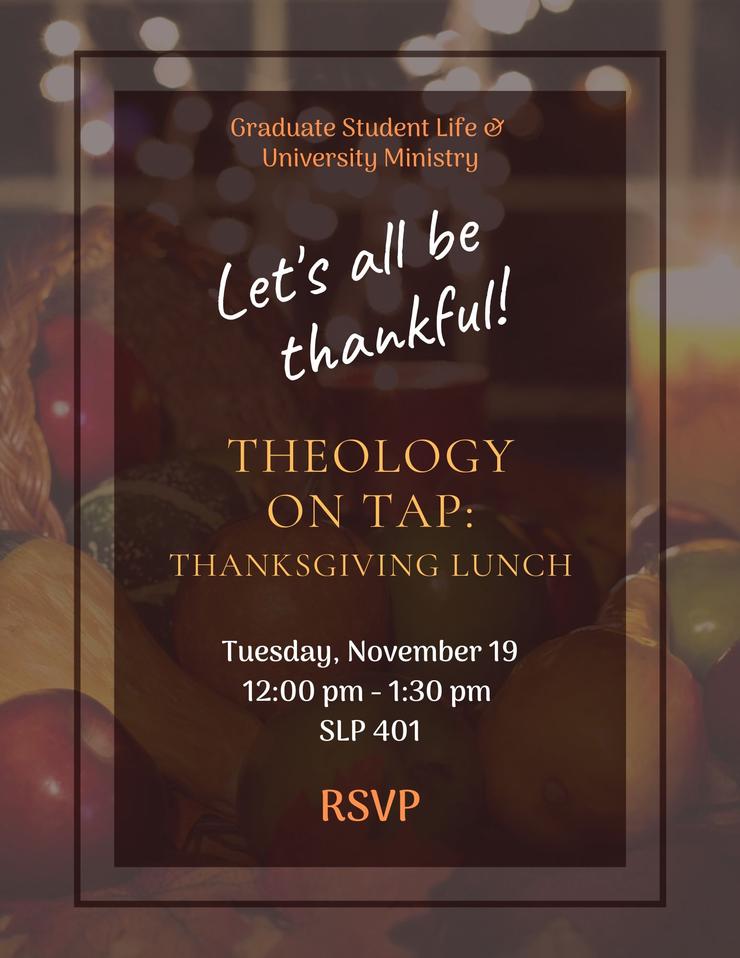Theology on Tap: Thanksgiving Lunch