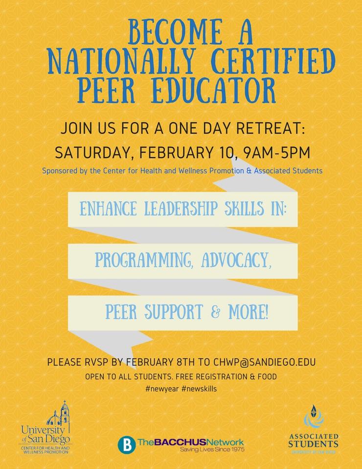 Nationally-Recognized BACCHUS Peer Educator Certification Training