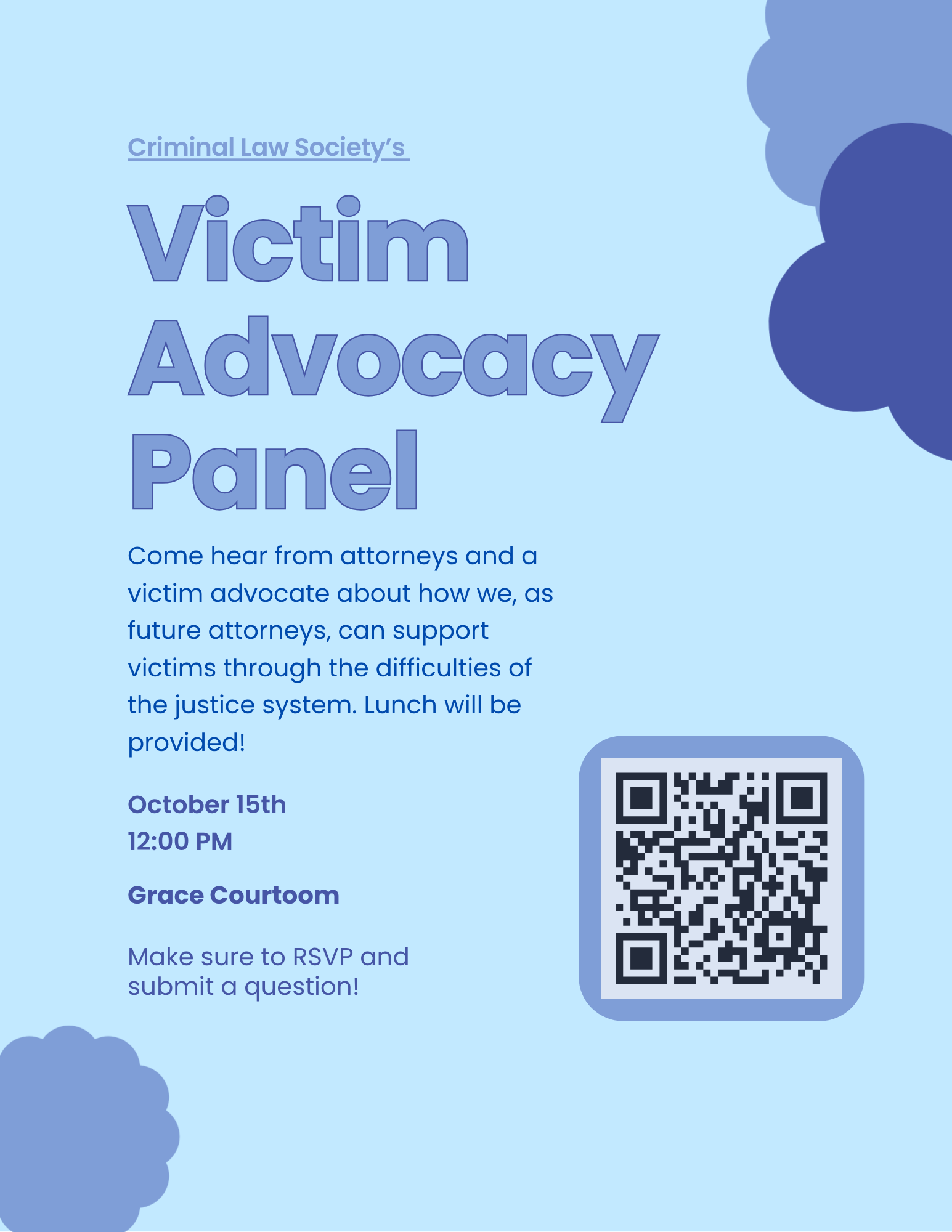 Victim Advocacy Panel flyer
