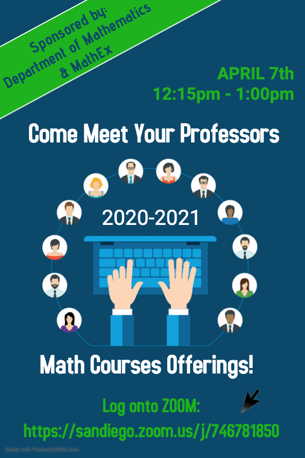 Meet your 2020-2021 Math Professors!
