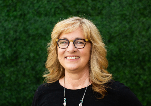 Julie Ethan, an alumna of the Peace and Justice Studies master's program at USD