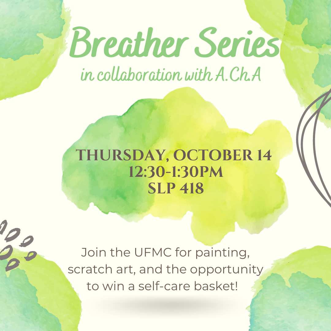 Green flyer with information of event 