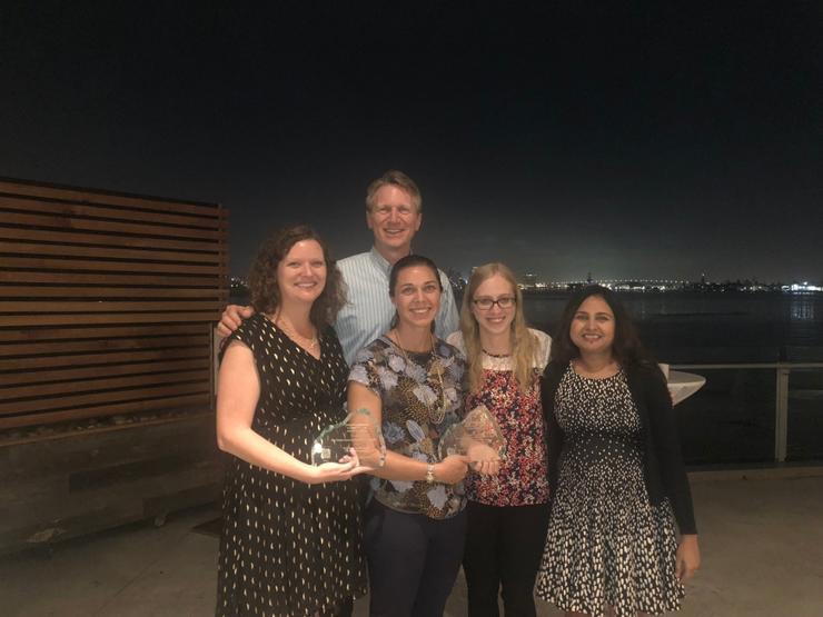 Pictured from left to right - Name and Agency: Allison Wood (SANDAG), Scott Anders (EPIC), Crystal Najera (City of Encinitas), Katie Hentrich (SANDAG), and Poonam Boparai (Ascent Environmental)