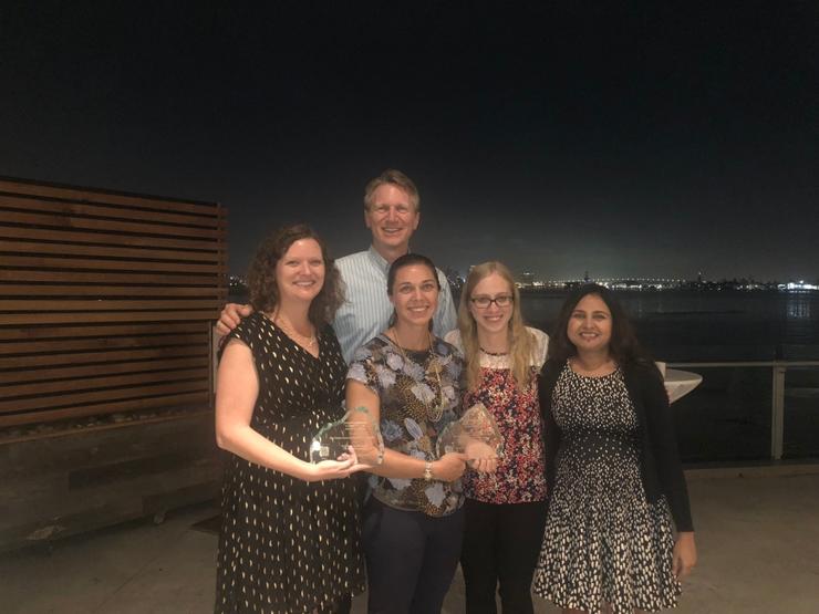 Pictured from left to right - Name and Agency: Allison Wood (SANDAG), Scott Anders (EPIC), Crystal Najera (City of Encinitas), Katie Hentrich (SANDAG), and Poonam Boparai (Ascent Environmental) 