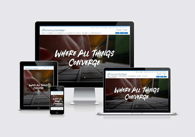 The new USD website in desktop, tablet, and mobile viewports.
