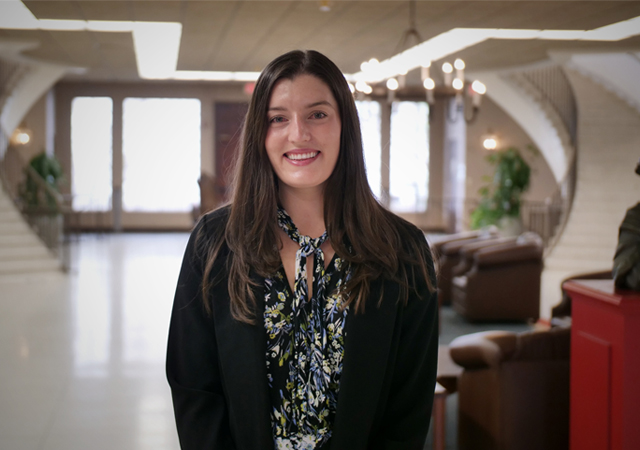 Kemberly Kantor, the first graduate student enrolled in the dual Juris Doctor (JD)/Master of Science in Real Estate (MSRE) degree program