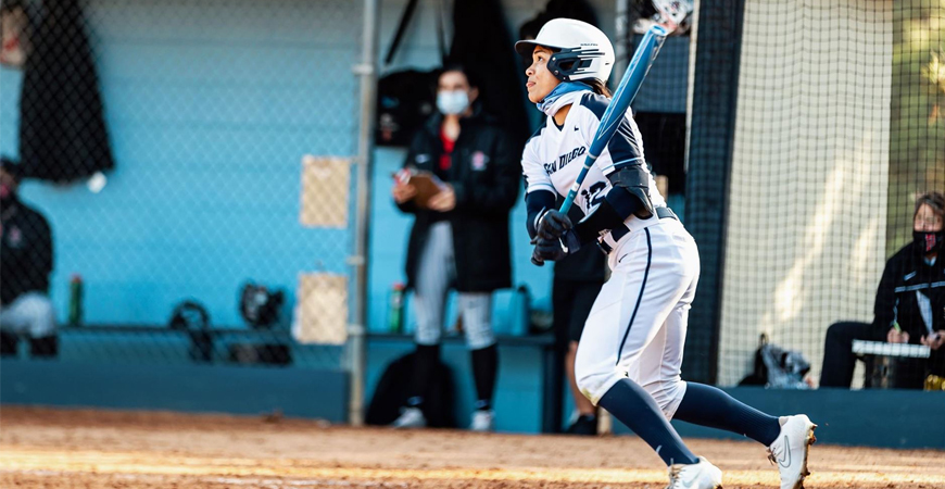 USD Softball, Alexia Torculas batting