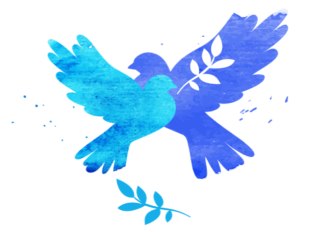 Image of two doves and an olive branch