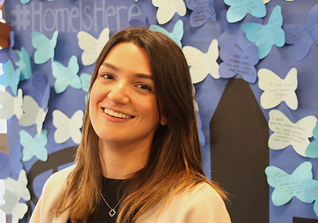 Maria Silva '12 and director of community partnerships for the Mulvaney Center for Community, Awareness and Social Action, is the 2020 Richard Cone Award winner as an Emerging Leader.