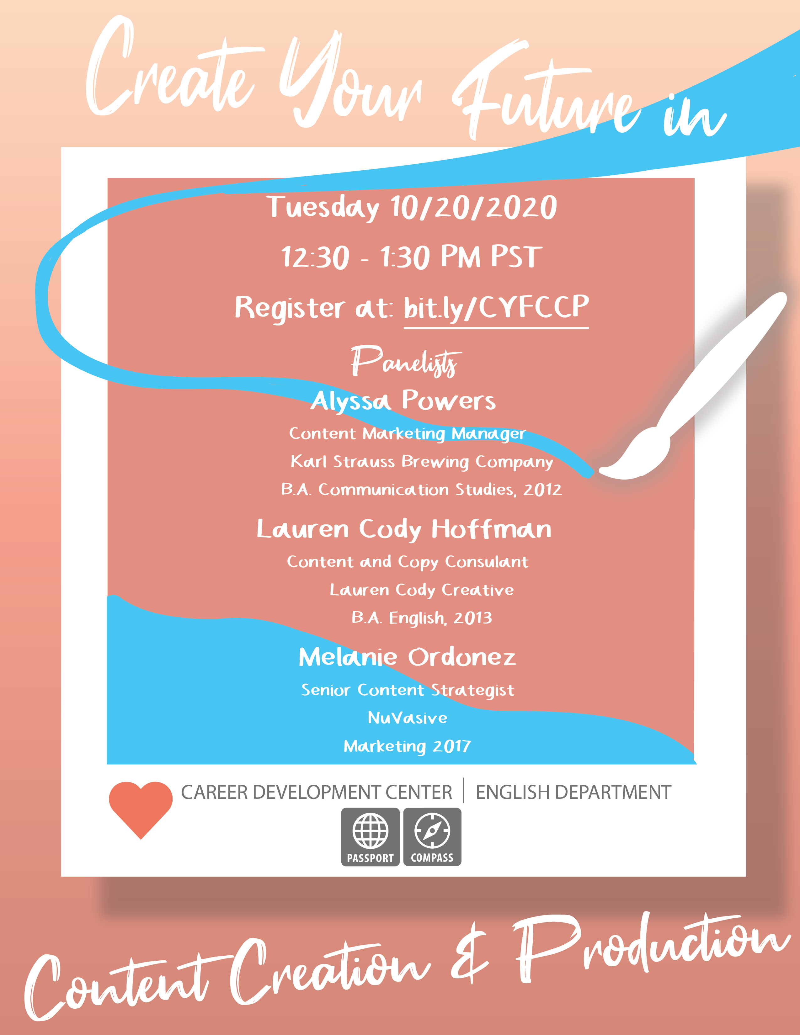 Campus Event - Create Your Future in Content Creation & Production – USD  News Center University of San Diego