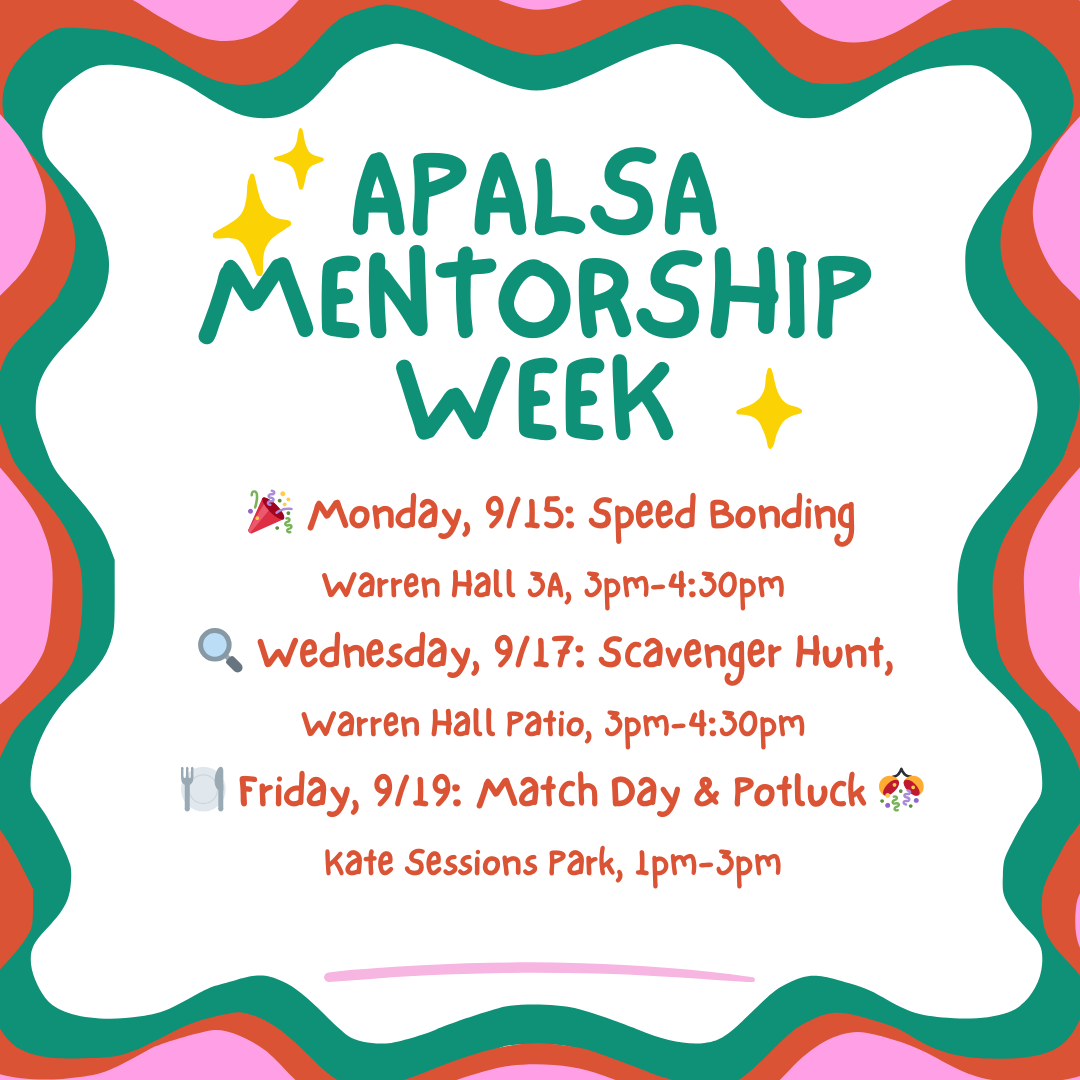 APALSA Mentorship Week Flyer