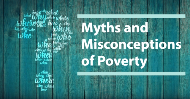 Question mark. Myths and Misconceptions of Poverty.