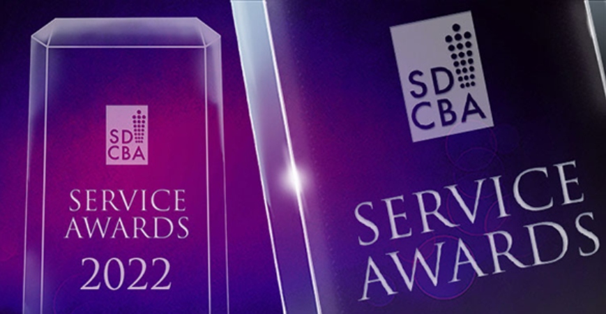 SDCBA service awards logo