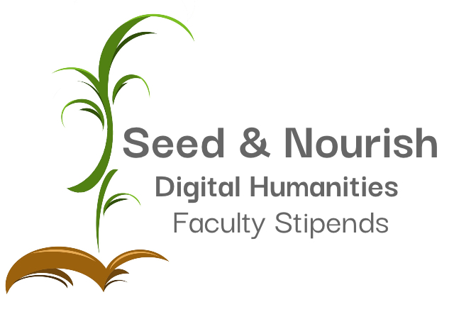 small grass seedling growing out of a seed with the text "Seed and Nourish"