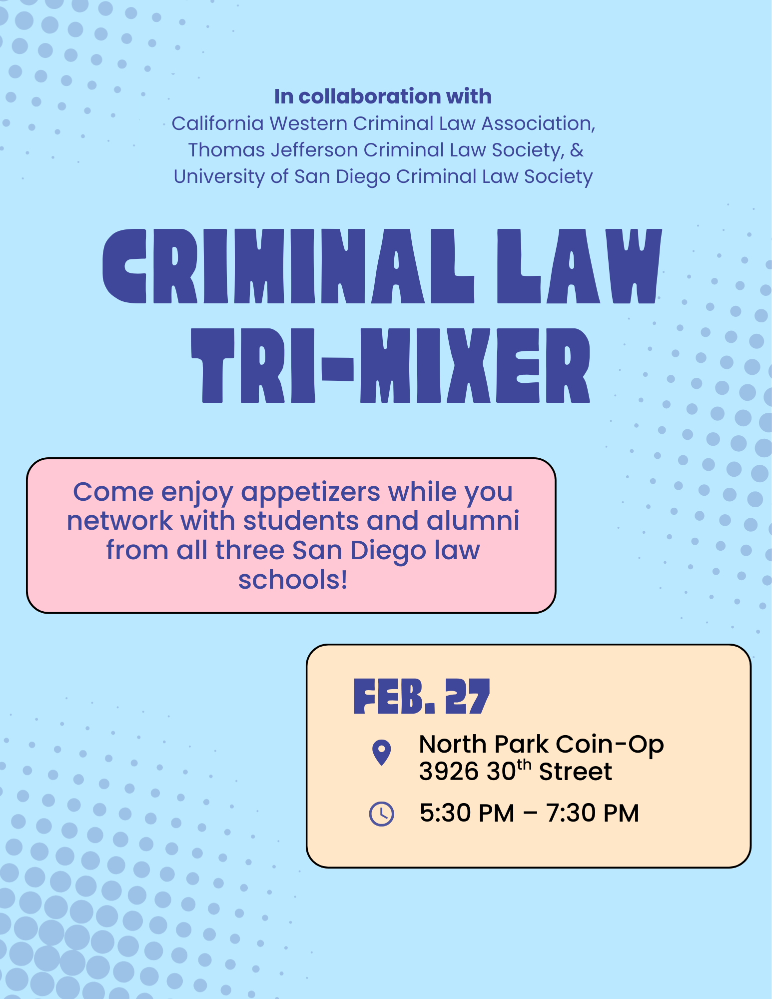 criminal law tri-mixer flyer