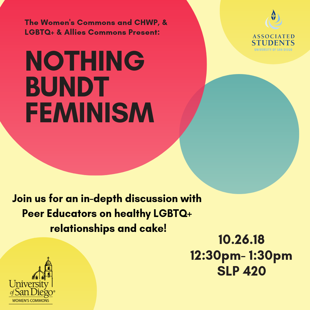 The WC, CHWP, & LGBTQ+Allies Commons present: Nothing Bundt Feminism 10.26.18, 12:30-1:30pm