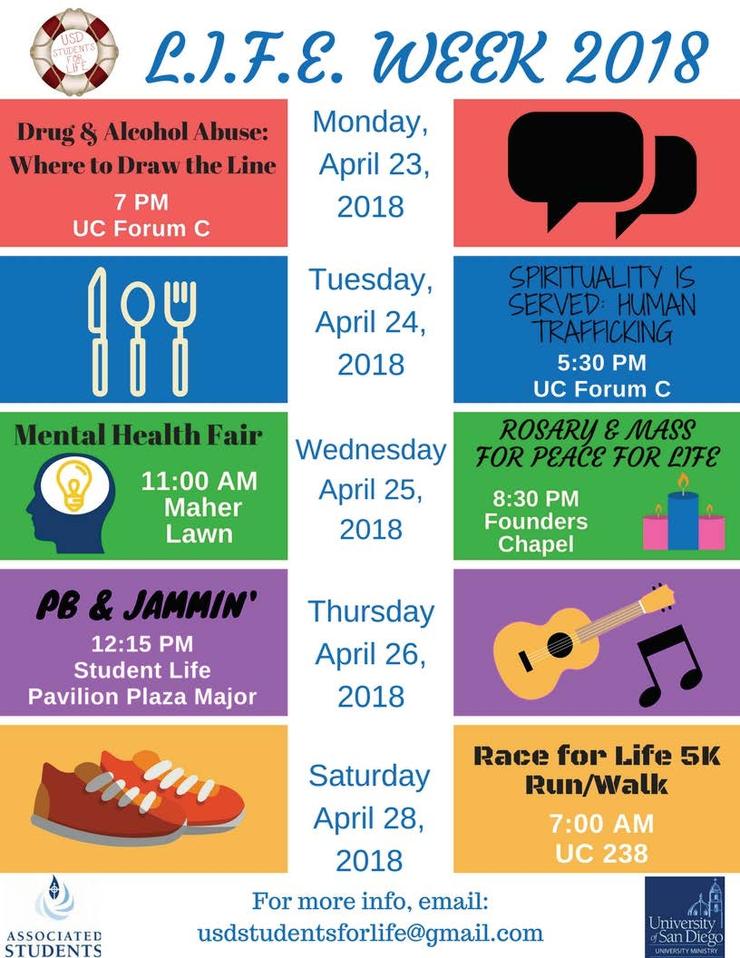 flyer for life week events