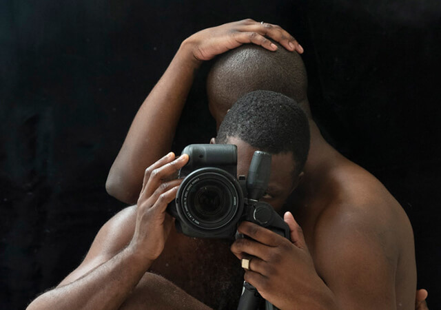 Paul Sepuya, Darkroom Mirror (0X5A0752), 2019, 34 x 51 inches