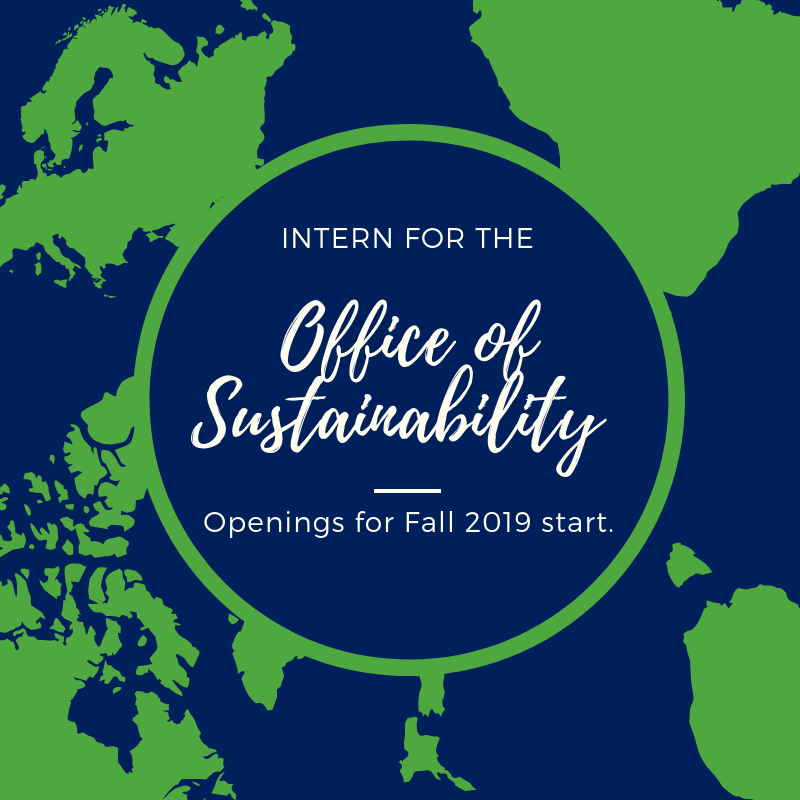 intern hiring for Office of Sustainability fall 2019