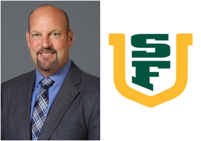 Larry Williams (left) and USF logo (right)