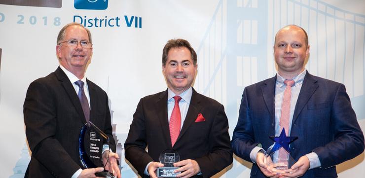 Dr. Tim O'Malley (left) Receives 2018 CASE Tribute Award