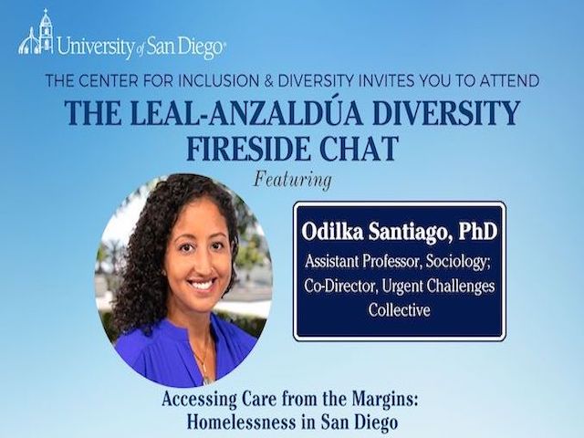 Fireside Chat flyer with information on speaker