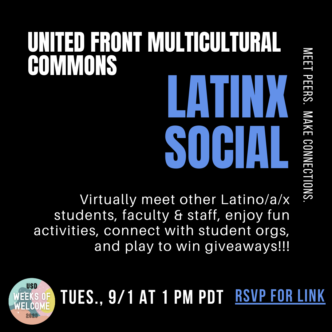 UFMC Latinx Social, 9/1 at 1 PM PST
