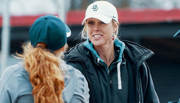 Picture of newly hired USD Softball Head Coach Jessica Pistole.