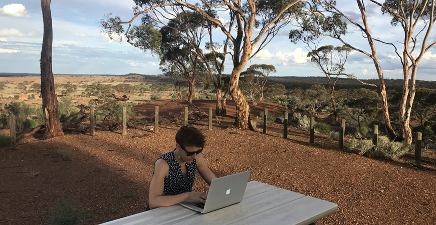 Ange Leech. Interning Remotely from Coolgardie, Western Australia.