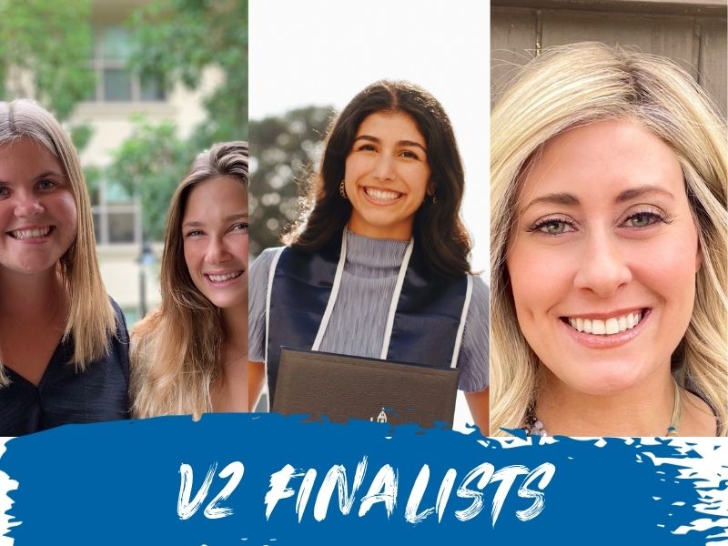 Students finalists in USD's 2021 V2 Pitch Competition: Marley Collins, Sabrina Smith, Natalia Ohanesian '20, Brianna Jackson