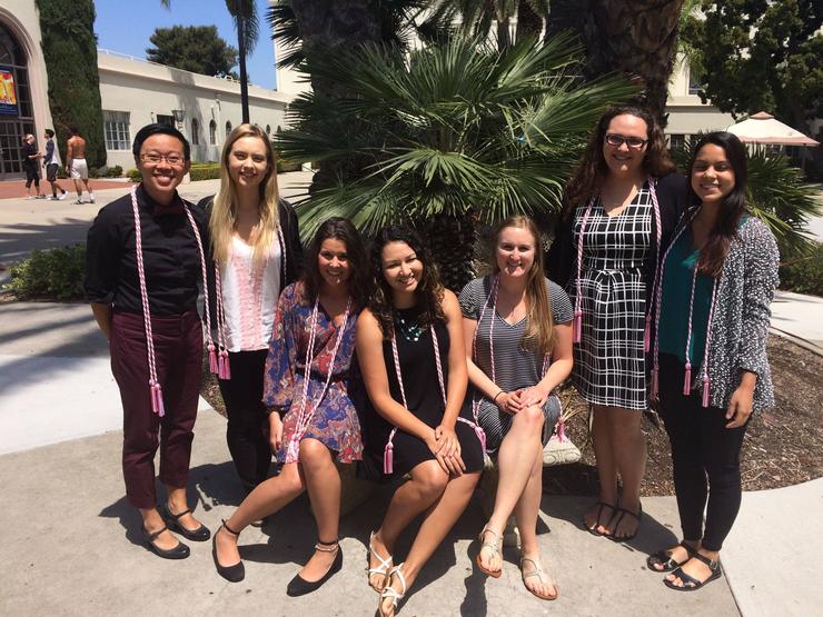Undergraduates pictured left to right: Anh Vu Kien Le, Margaret Guinnip, Abigail Martin, Marisa Voiland, Kelsey Nager, Raven Moniz, and Regina Gutierrez De Alzua.