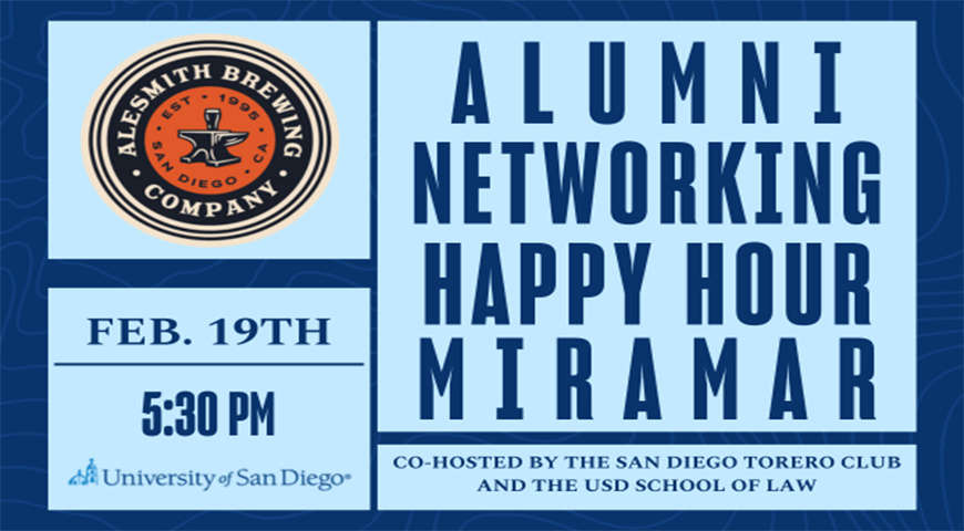 Alumni Networking Happy Hour in Miramar on February 19