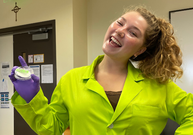 Julia Humphrey used her summer undergraduate research experience (SURE) to expand upon current studies looking at the effects of microplastics on marine ecosystems.