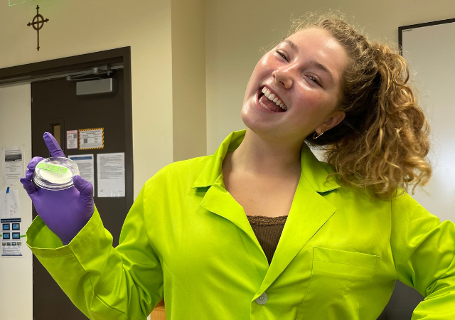 Julia Humphrey used her summer undergraduate research experience (SURE) to expand upon current studies looking at the effects of microplastics on marine ecosystems. 