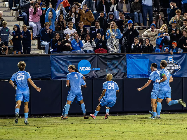 usd men's soccer celebrates at torero stadium