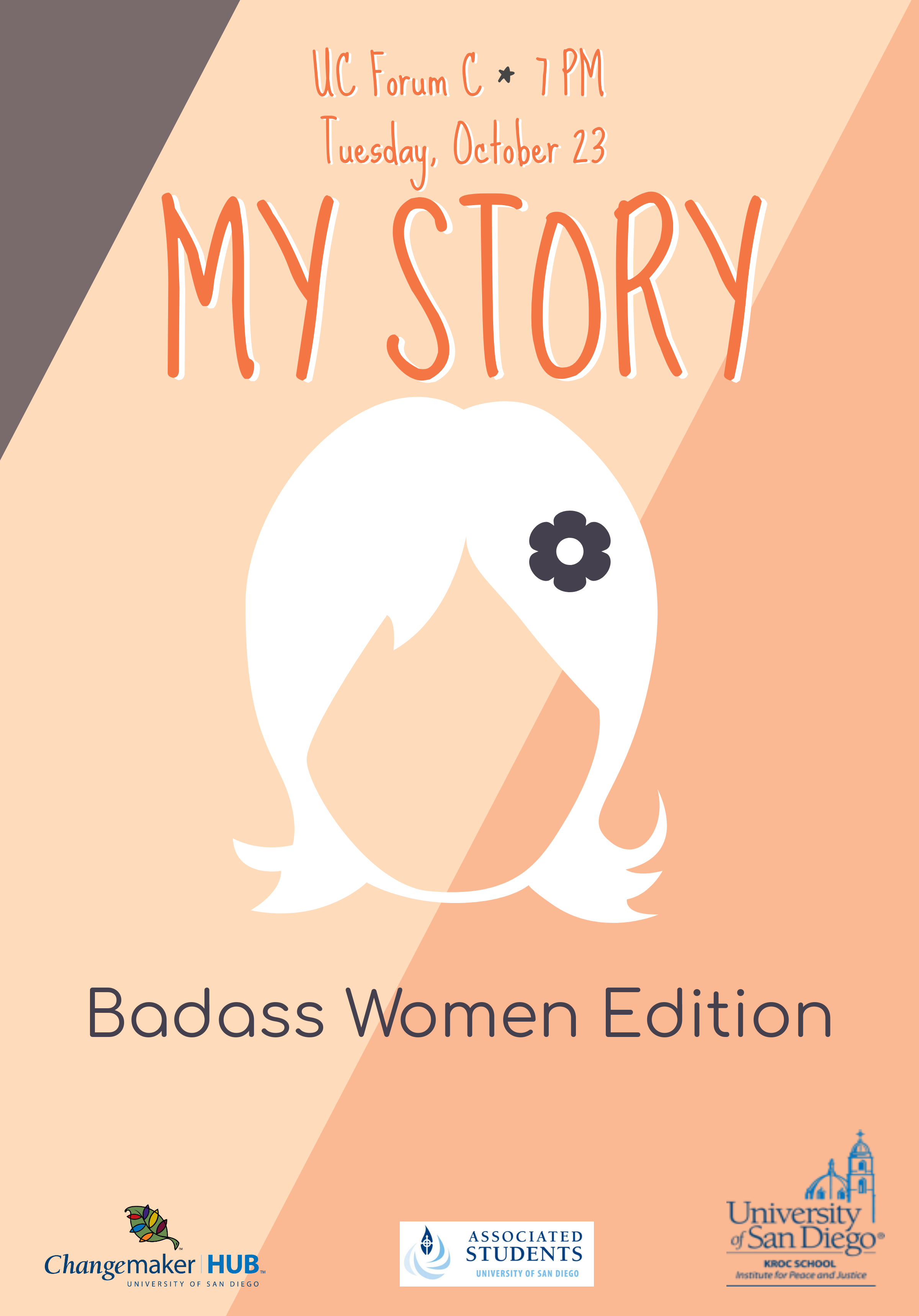 My Story Flyer, Woman silhouette w flower