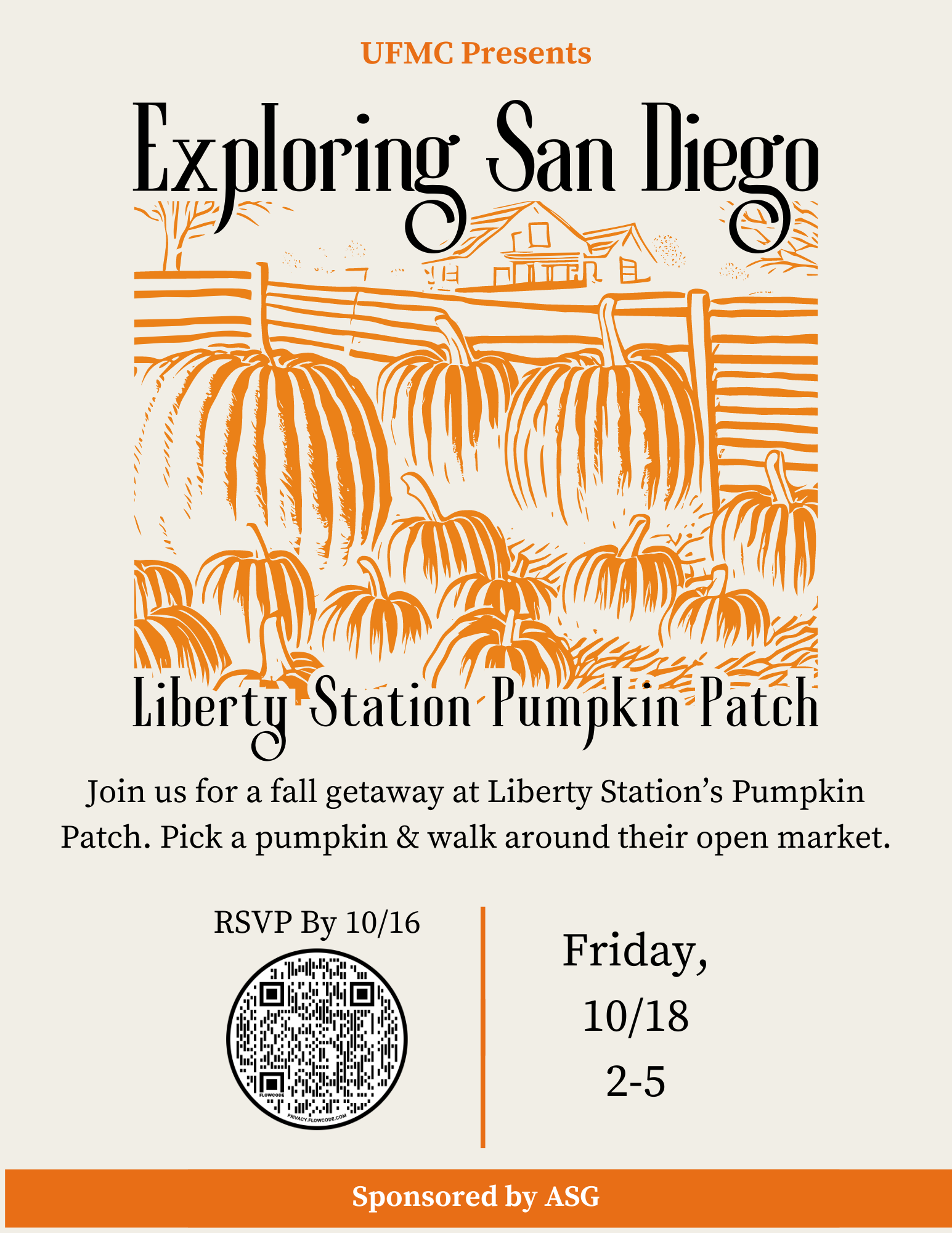Flyer for Exploring San Diego 10/18 Outing