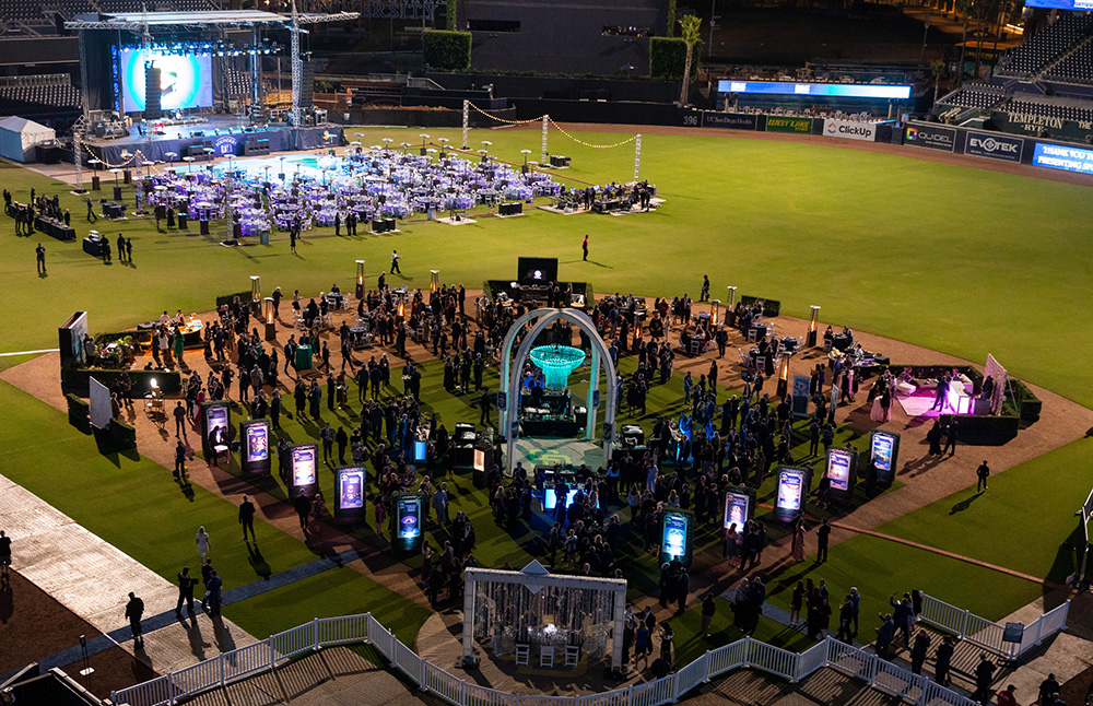 Founders Gala event on the field at Petco Park