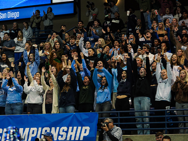 usd volleyball crowd in jcp