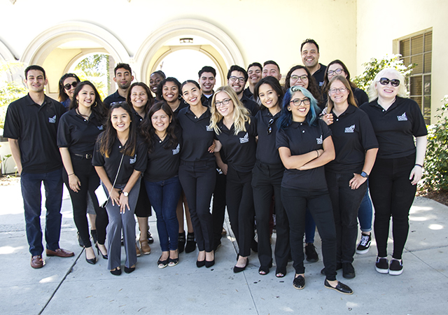 A group picture of the 2019 USD McNair Scholars cohort during Summer Research Colloquium event.