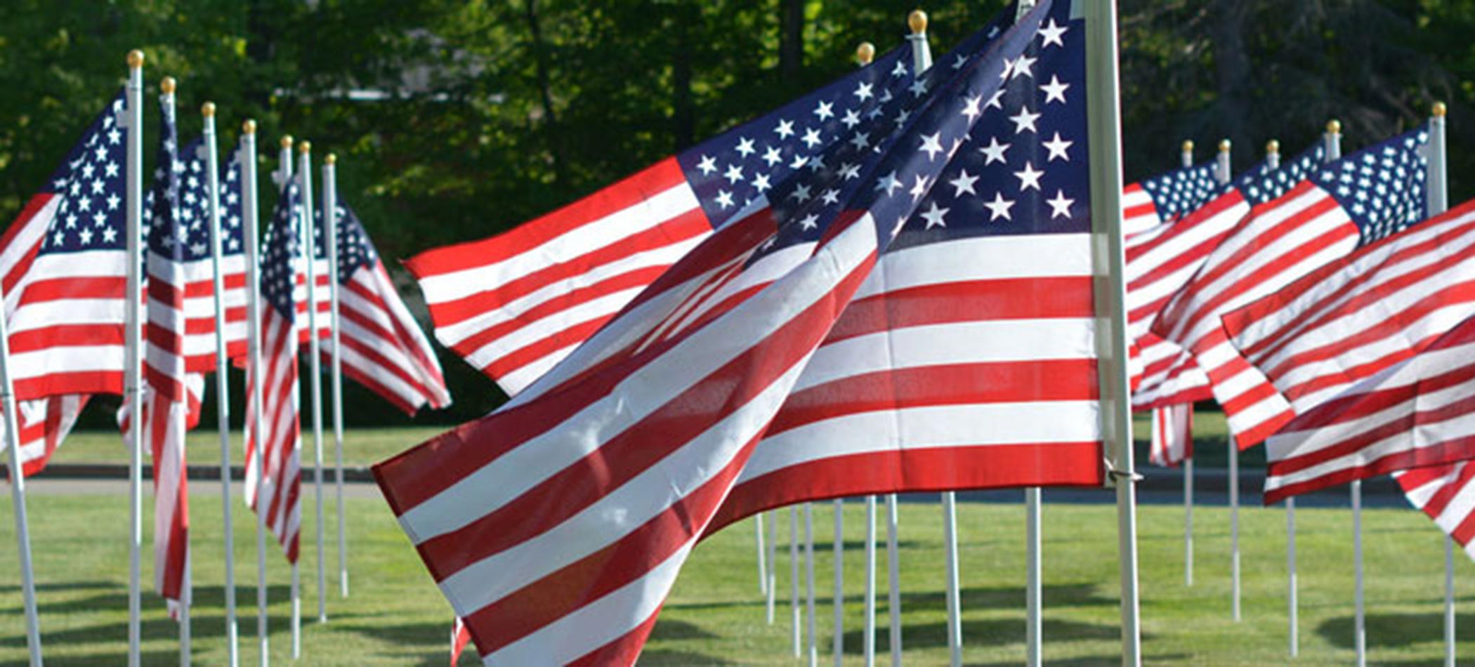 American flags