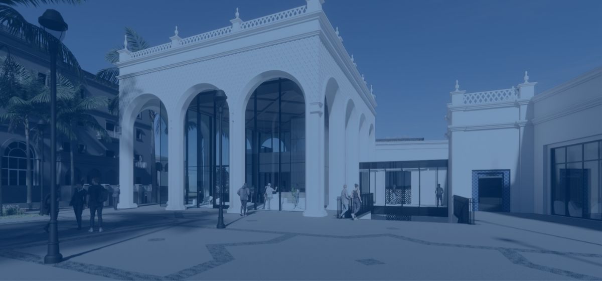 rendering of front entrance to new wellness center